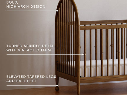 M31401NL,Namesake,Alouette 3-in-1 Convertible Spindle Crib in Natural Walnut