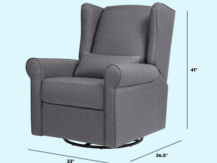 M21887SHG,DaVinci,Hayden Recliner and Swivel Glider in Shadow Grey