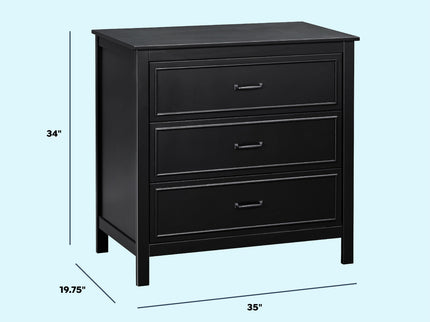 M12823E,DaVinci,Charlie 3-Drawer Dresser in Ebony