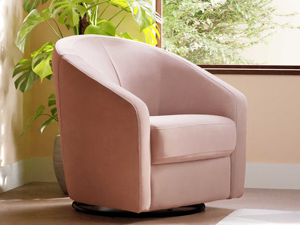 M5887BPV,Babyletto,Madison Swivel Glider in Blush Pink Velvet