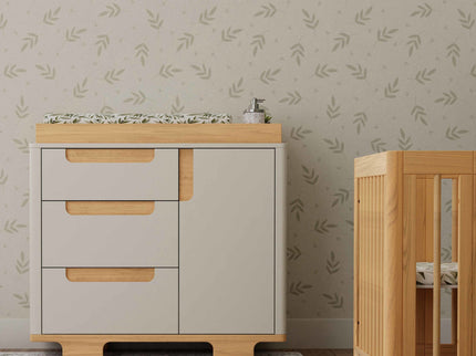 M23423WN,Babyletto,Yuzu 3-Drawer Changer Dresser in White/Natural