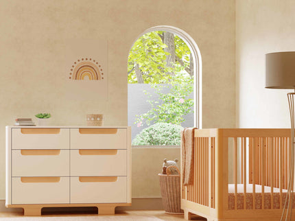 M23426WN,Babyletto,Yuzu 6-Drawer Dresser in White/Natural