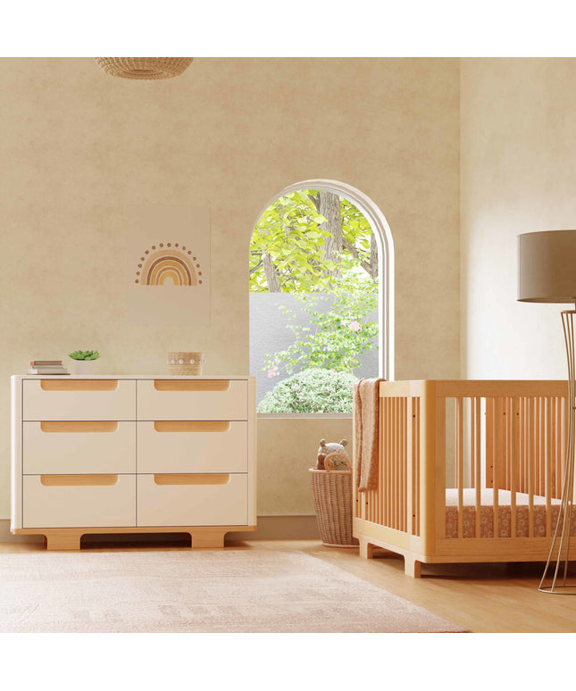 M23426WN,Babyletto,Yuzu 6-Drawer Dresser in White/Natural