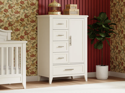 B14427RW,Monogram by Namesake,Beckett Chifforobe in Warm White