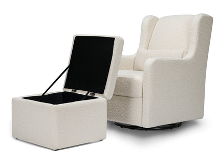 F18787WB,Carter's,Adrian Swivel Glider with Storage Ottoman in Ivory Boucle