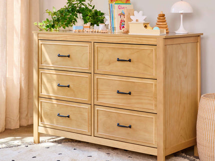 M12826HY,DaVinci,Charlie 6-Drawer Double Dresser in Honey