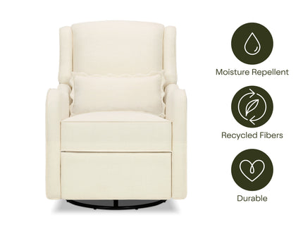 M27787PIEB,Namesake,Devon Recliner and Swivel Glider in Performance Ivory Eco-Basketweave
