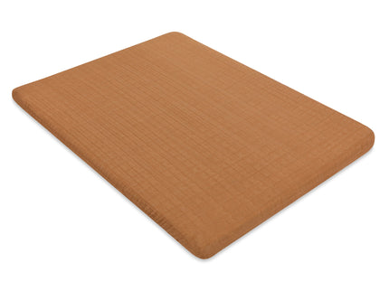 T29533BTS,Babyletto,Burnt Sienna Muslin All-Stages Midi Crib Sheet in GOTS Certified Organic Cotton