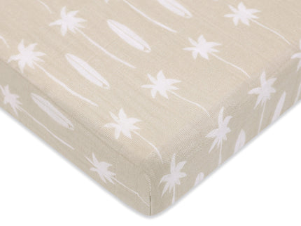 T27036,Babyletto,Beach Bum Muslin Mini Crib Sheet in GOTS Certified Organic Cotton