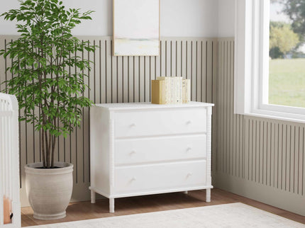 M7323W,DaVinci,Jenny Lind Spindle 3-Drawer Dresser in White