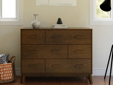 M5826NL,Babyletto,Scoot 6-Drawer Dresser in Natural Walnut