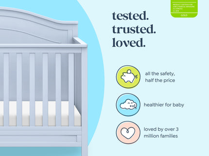 M12801PB,DaVinci,Charlie 4-in-1 Convertible Crib in Powder Blue