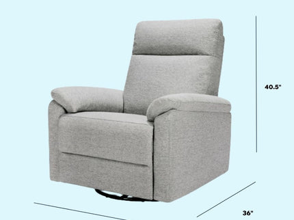M24387FTG,DaVinci,Suzy Swivel Recliner in Frost Grey