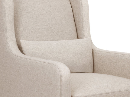 M22187PBEWLB,Babyletto,Wally Swivel Glider in Performance Beach Eco-Weave w/ Light Wood Base