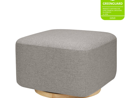 M26385PGEWLB,Babyletto,Kiwi Gliding Ottoman in Performance Grey Eco-Weave w/ Light Wood Base