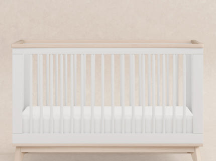 M5801WNX,Babyletto,Scoot 3-in-1 Convertible Crib w/ToddlerBedConversion Kit in White/WashedNatural