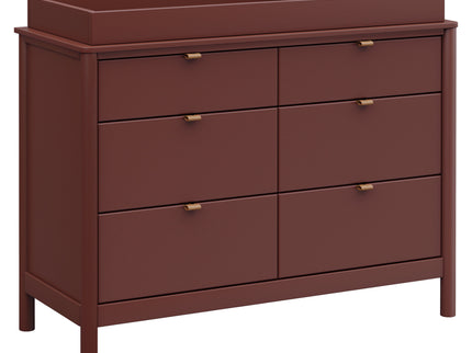 M25616CR,Babyletto,Bondi 6-Drawer Assembled Dresser in Crimson