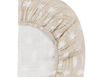 T27034,Babyletto,Beach Bum Muslin All-Stages Bassinet Sheet in GOTS Certified Organic Cotton