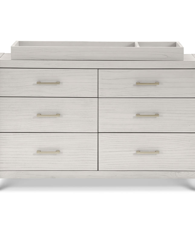 B26416WDF,Monogram by Namesake,Hemsted 6-Drawer Assembled Dresser in White Driftwood