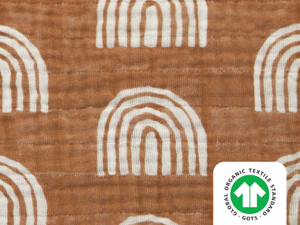 T29036,Babyletto,Rainbow Muslin Mini Crib Sheet in GOTS Certified Organic Cotton