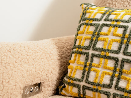 M24087CSGDB,Nursery Works,Sunday Power Recliner and Swivel Glider in Chai Shearling w/ Dark Wood Base