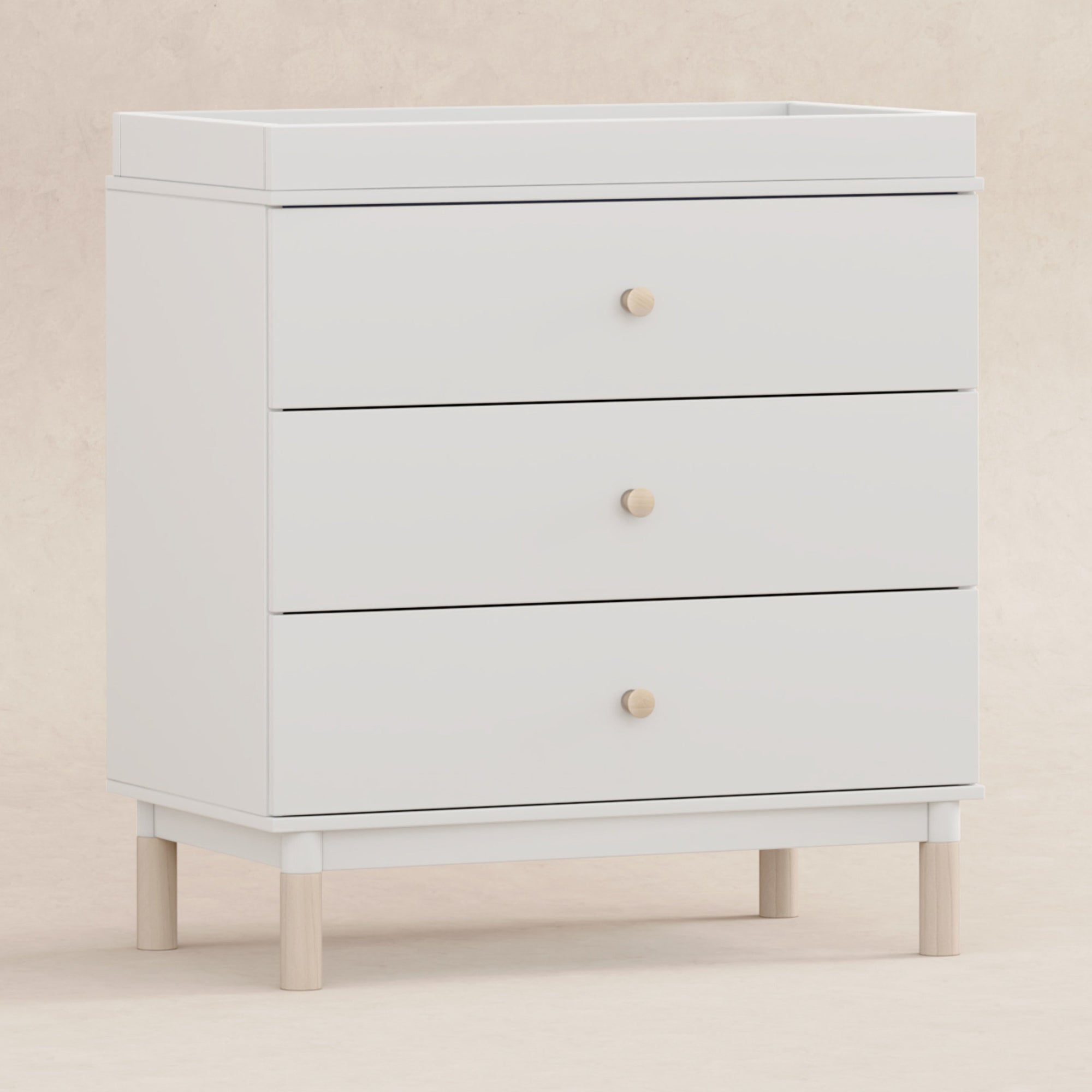 M12923WNX,Babyletto,Gelato 3-Drawer Changer Dresser  Washed Natural Ft w/Removable Changing Tray in White