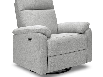 M24388FTG,DaVinci,Suzy Electronic Swivel Recliner in Frost Grey