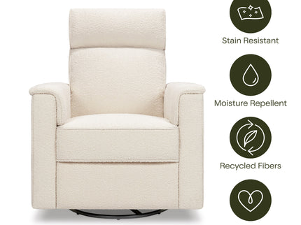 M17182PWB,Namesake,Willa Pro Power Glider Recliner w/ Power Lumbar in Performance Ivory Boucle