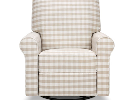 B17787TGH,Monogram by Namesake,Monroe Pillowback Power Recliner in Tan Gingham