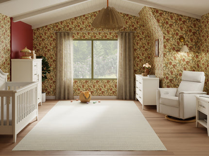 B17186PCMEWLB,Monogram by Namesake,Willa Plus Power Glider Recliner w/ Power Headrest in Performance Cream Eco-Weave w/Light Wood base