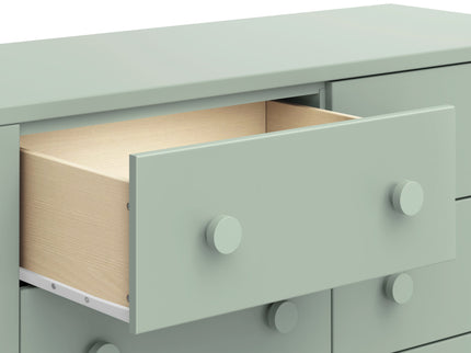 M27826LS,DaVinci,Sammy Scallop 6-Drawer Dresser in Light Sage