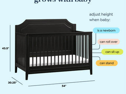 M11441E,DaVinci,Chloe Regency 4-in-1 Convertible Crib in Ebony