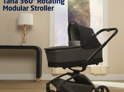 Tana 360° Rotating Modular Stroller with Carriage Accessory in Onyx Heritage
