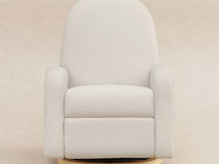 M23188WBLB,Babyletto,Nami Glider Recliner w/ Electronic Control and USB in Ivory Boucle w/Light Wood Base