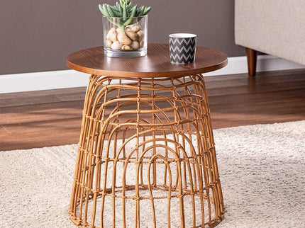 Weaverdon 17 3/4" Wide Natural Round Accent Table