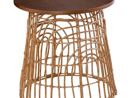Weaverdon 17 3/4" Wide Natural Round Accent Table