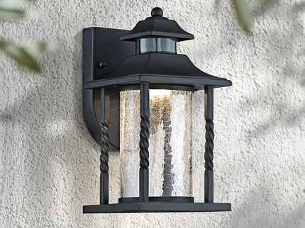 Westray 11 1/2" High Black Motion Sensor LED Outdoor Wall Light