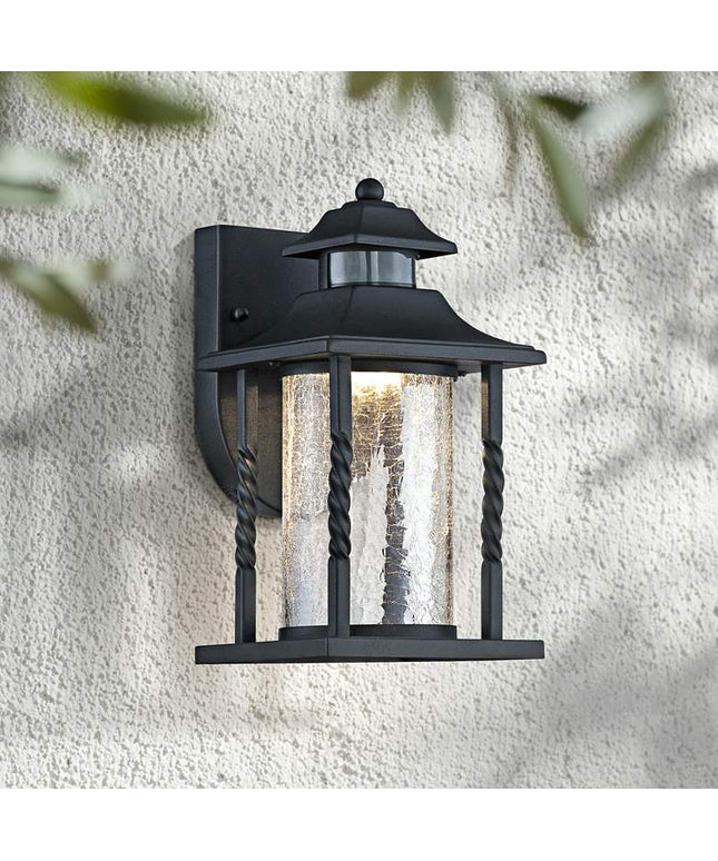 Westray 11 1/2" High Black Motion Sensor LED Outdoor Wall Light