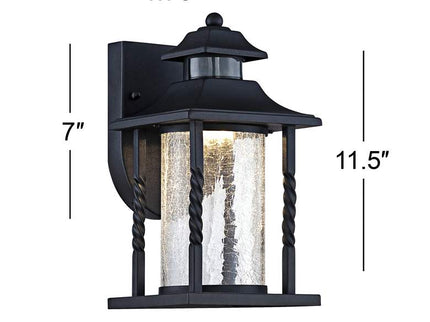 Westray 11 1/2" High Black Motion Sensor LED Outdoor Wall Light