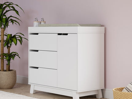 M4223W,Babyletto,Hudson 3-Drawer Changer Dresser w/Removable Changing Tray in White