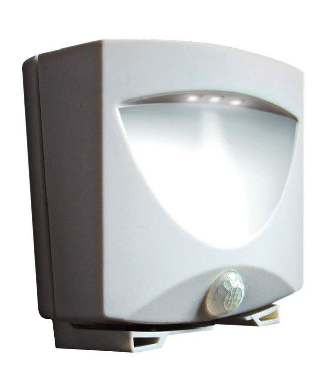 White Battery Powered 3-Light LED Outdoor Night Light