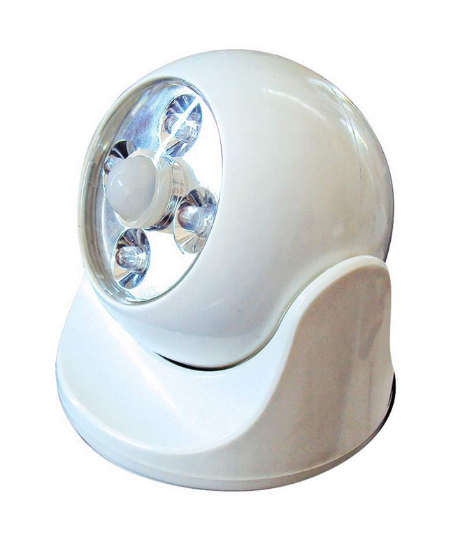 White Battery-Powered Motion-Activated LED Anywhere Light