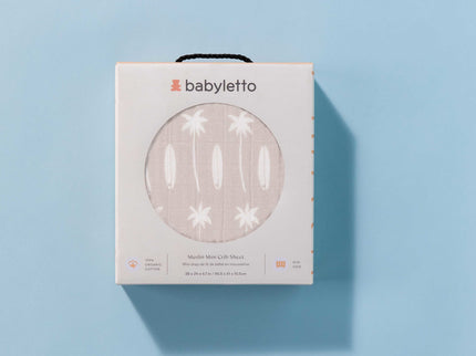 T27036,Babyletto,Beach Bum Muslin Mini Crib Sheet in GOTS Certified Organic Cotton