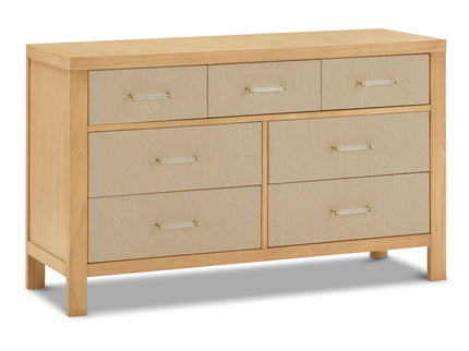 M24816HYPSEW,Namesake,Eloise 7-Drawer Assembled Dresser in Honey & Performance Sand Eco-Weave