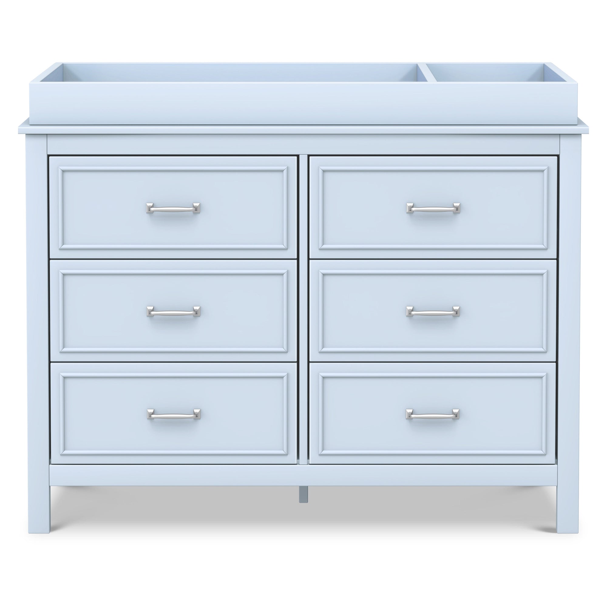 M12826PB,DaVinci,Charlie 6-Drawer Double Dresser in Powder Blue
