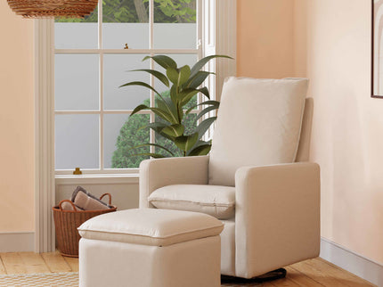 M20985PCMEW,Babyletto,Cali Storage Ottoman in Performance Cream Eco-Weave