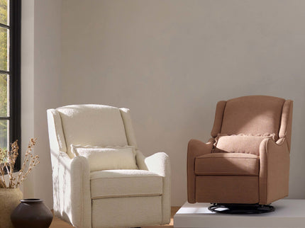 M27787WB,Namesake,Devon Recliner and Swivel Glider in Ivory Boucle