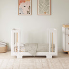 M23401WN,Babyletto,Yuzu 8-in-1 Convertible Crib w/All-Stages Conversion Kits in White/Natural