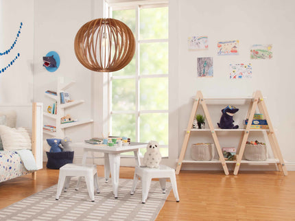 M10511WNX,Babyletto,Dottie Bookcase in White and Washed Natural Finish