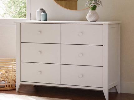 M10326W,Babyletto,Sprout 6-Drawer Double Dresser in White